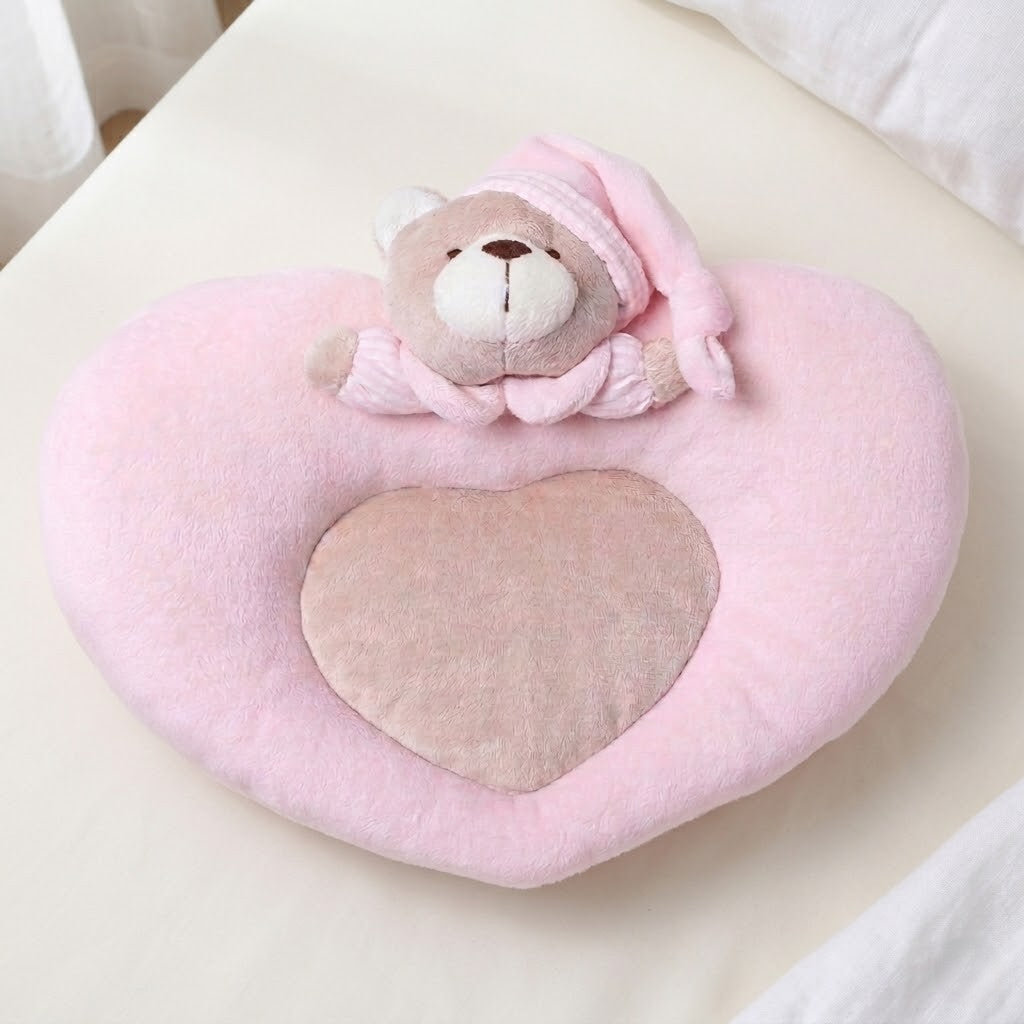 כרית שינה לב דובי - ורוד