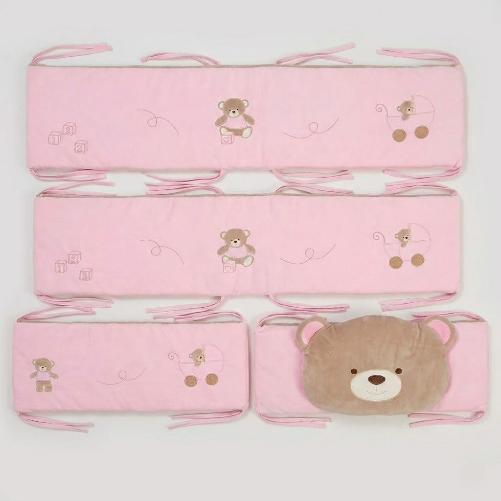 מגן ראש ומיטה מלא - ורוד