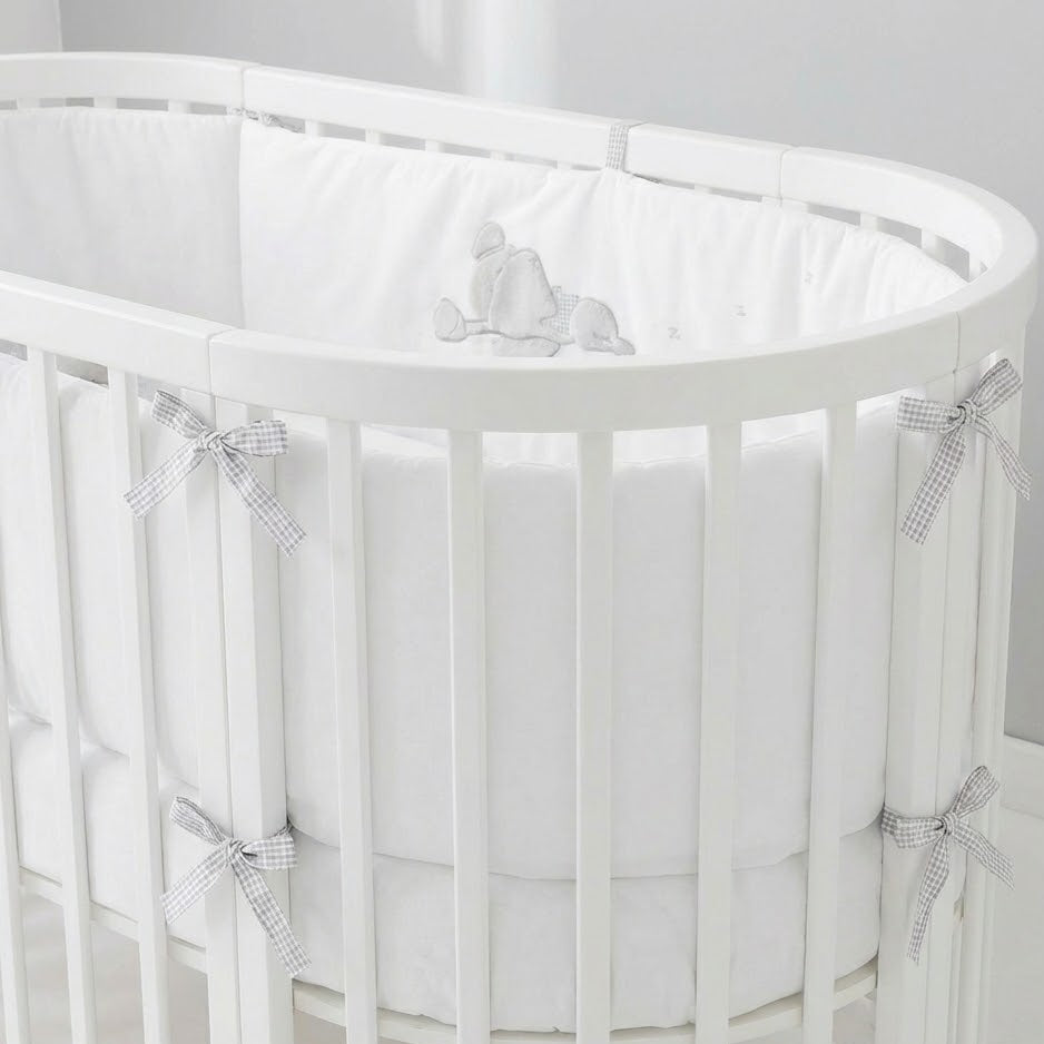 מגן ראש ומיטה מלא - לבן