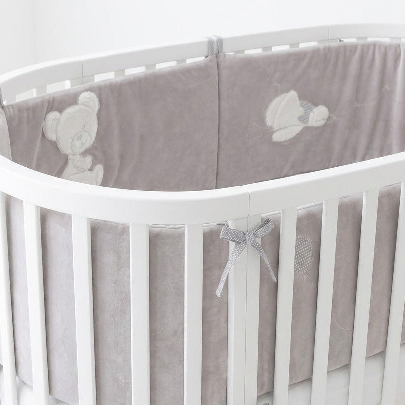 מגן ראש ומיטה מלא - אפור