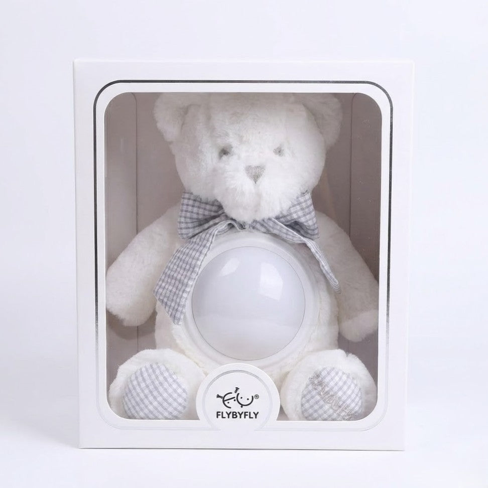 מנורת לילה לתינוק - דובי לבן&אפור