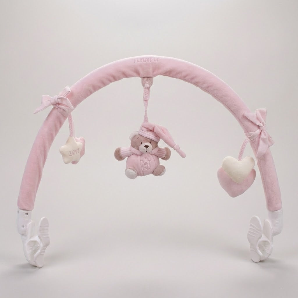 קשת פעילות מתכווננת לעגלה\לעריסה - ורוד