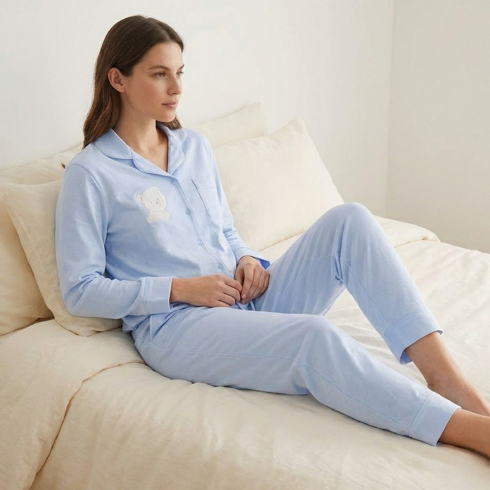 פיג'מה אמא -כחול