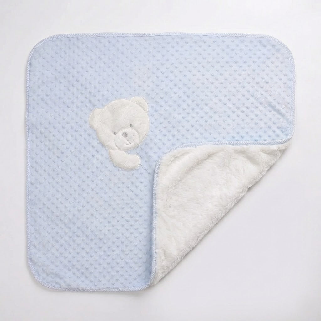 שמיכה פרוותית לתינוק - כחול