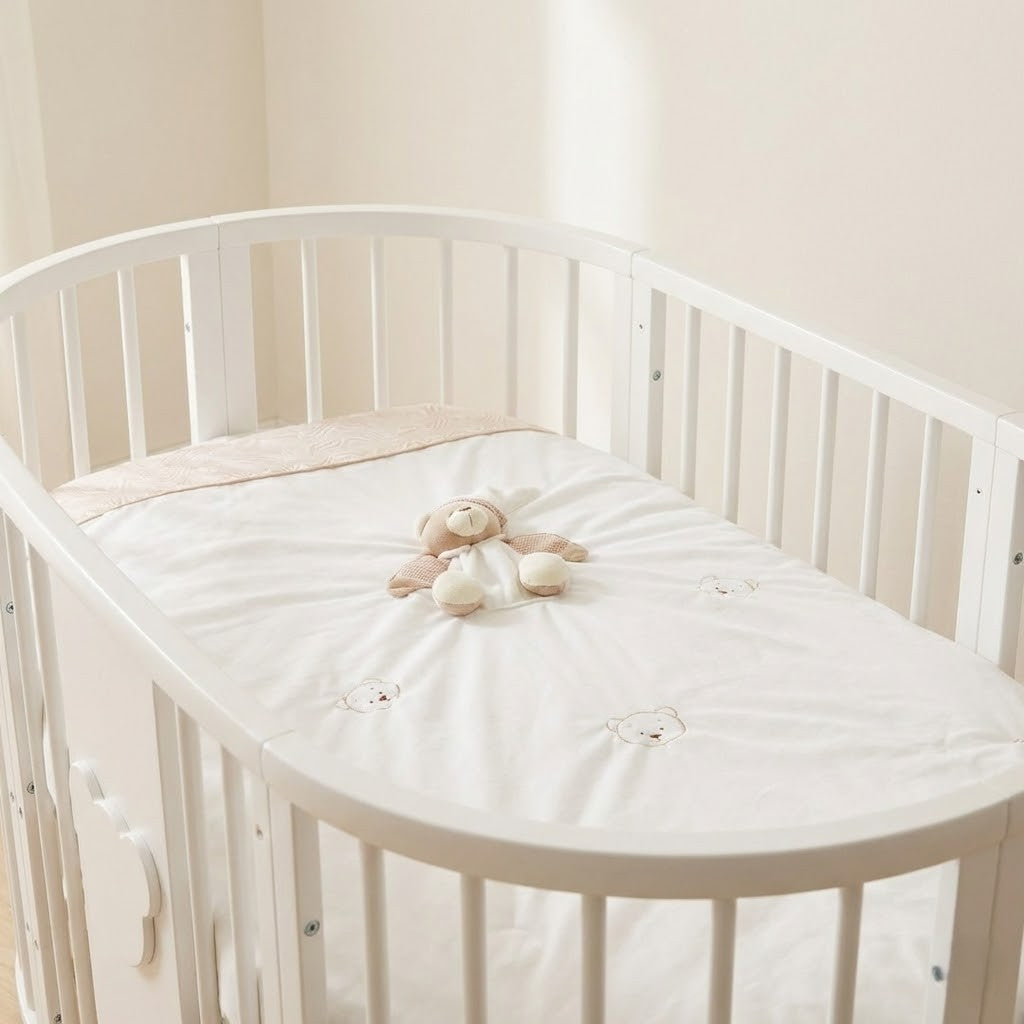 שמיכת מיטה עם פוך נשלף - בז'