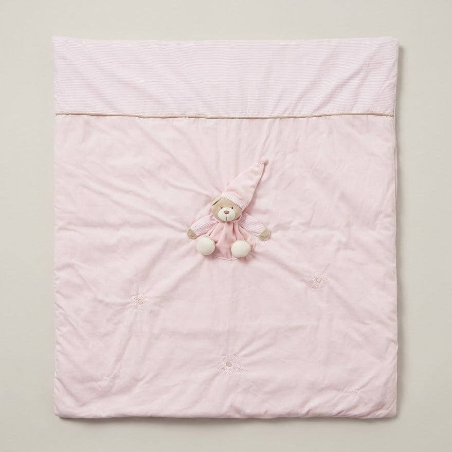 שמיכת פוך לעריסה - ורוד