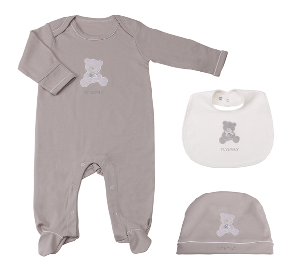 מארז אוברול + סינר וכובע - אפור'