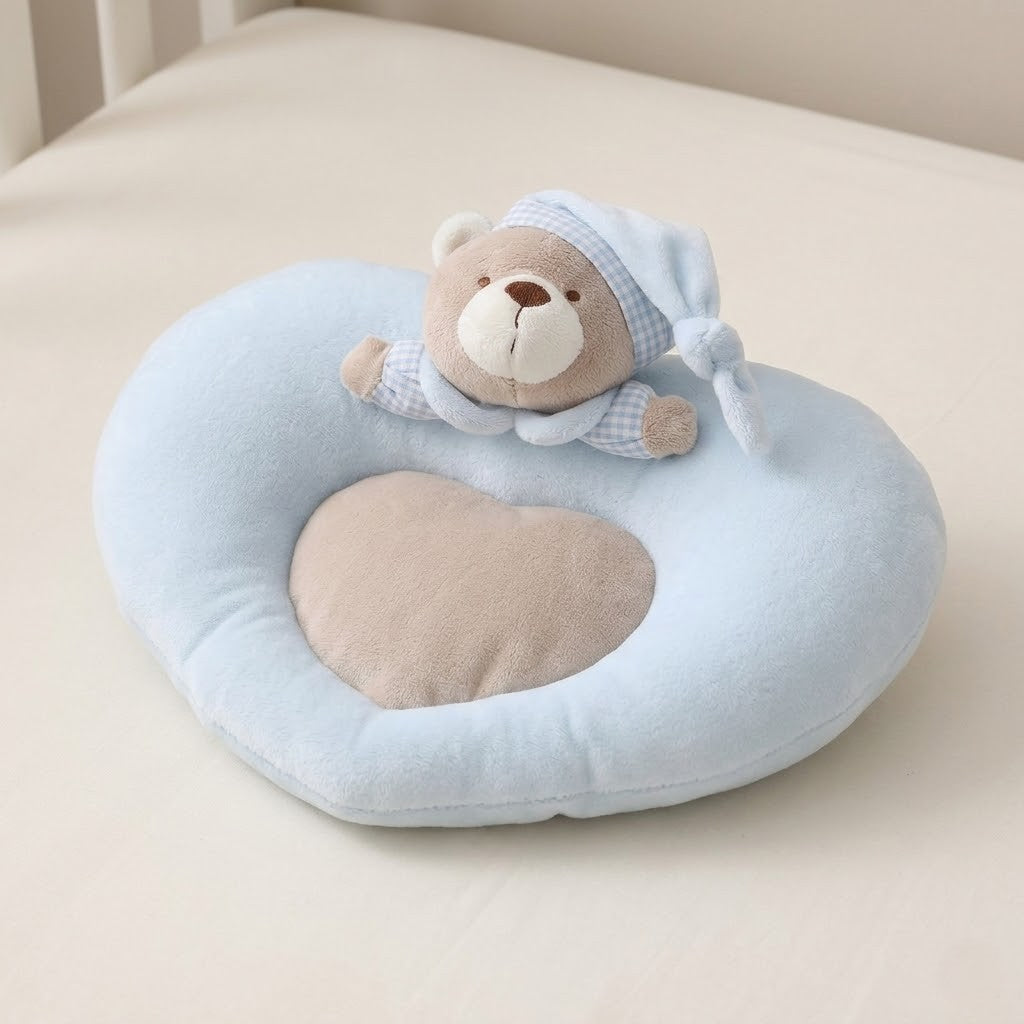 כרית שינה לב דובי - כחול