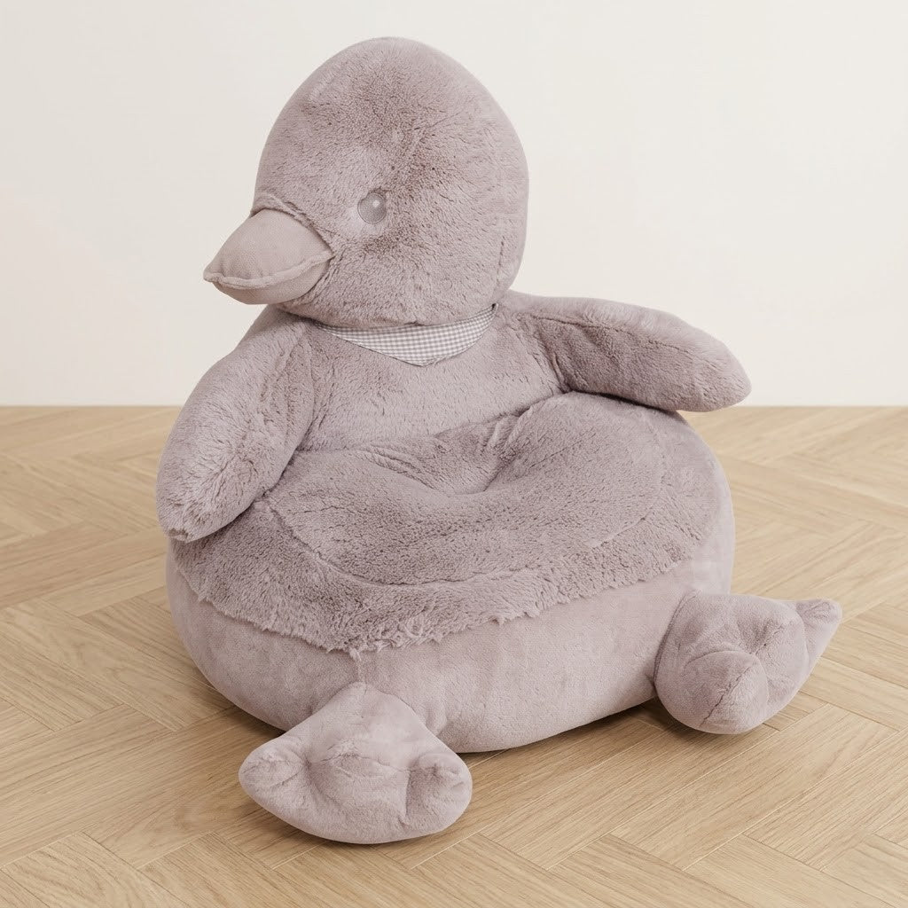 כורסא ברווז לילדים - אפור