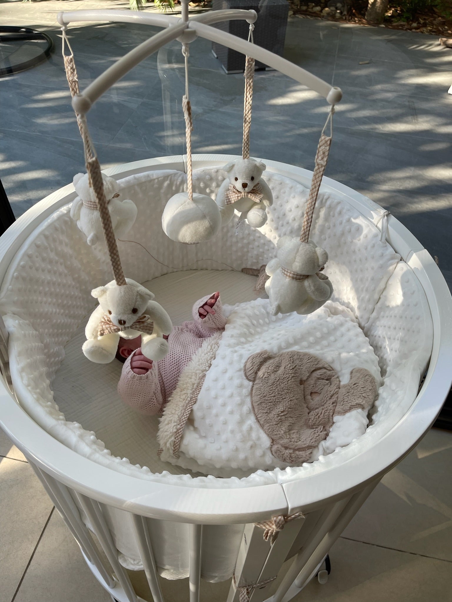 שמיכה פרוותית לתינוק - בז'