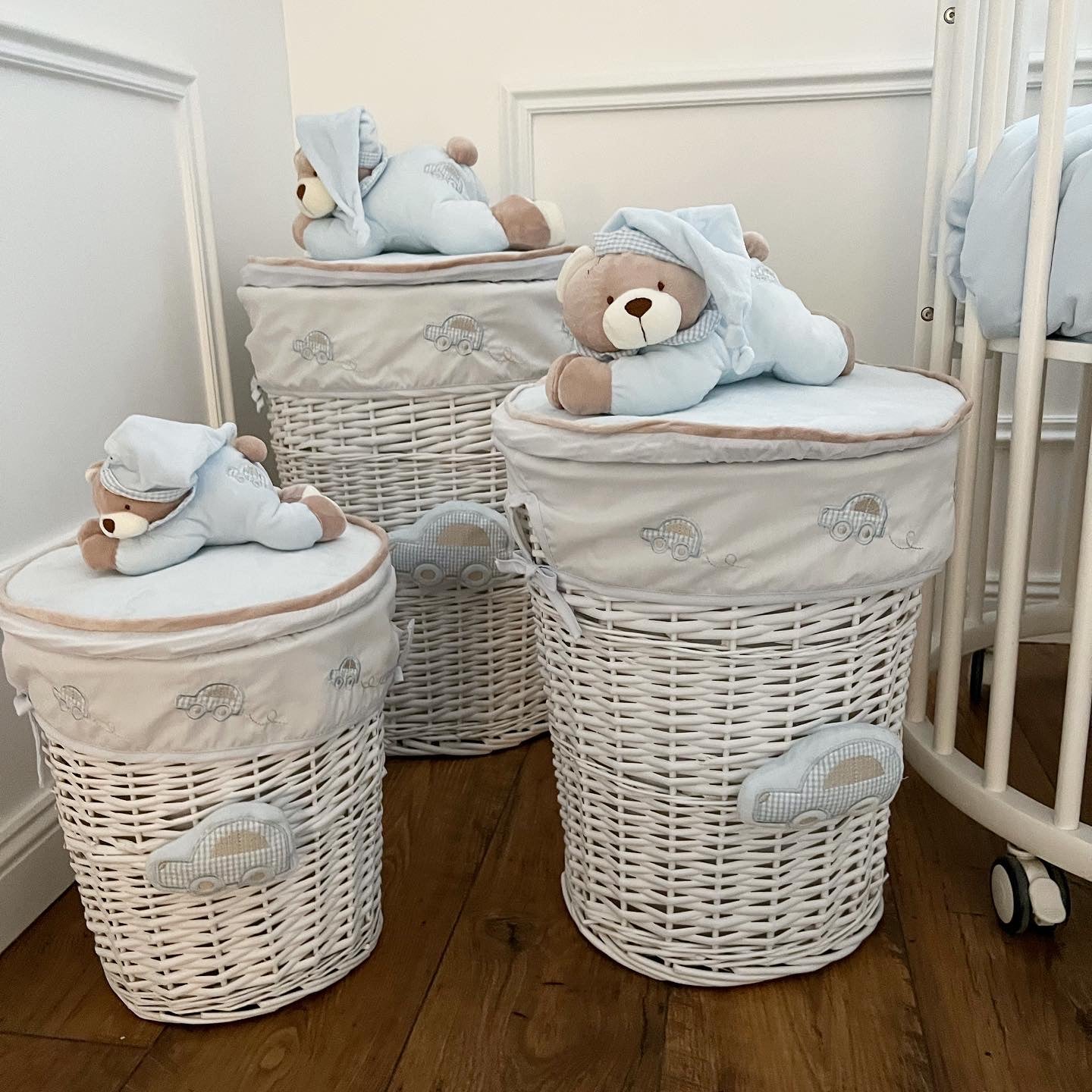 סל אחסון \ כביסה עגול - כחול