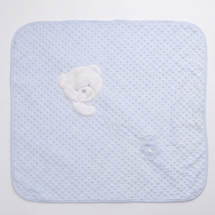 שמיכת גוף רכה לתינוק - כחול בועות