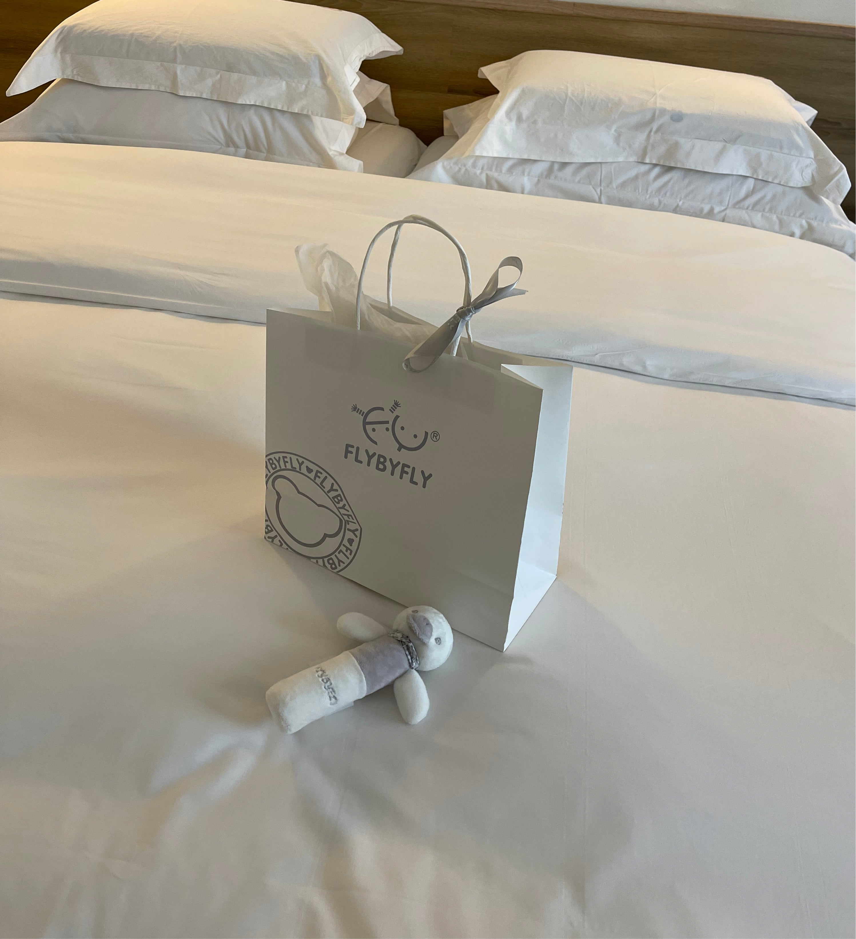 מארז מתנה לתינוק - שמיכה לעגלה & רעשן