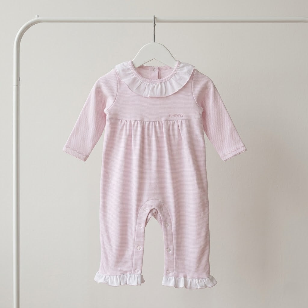 STRIPED OVERALL - PINK