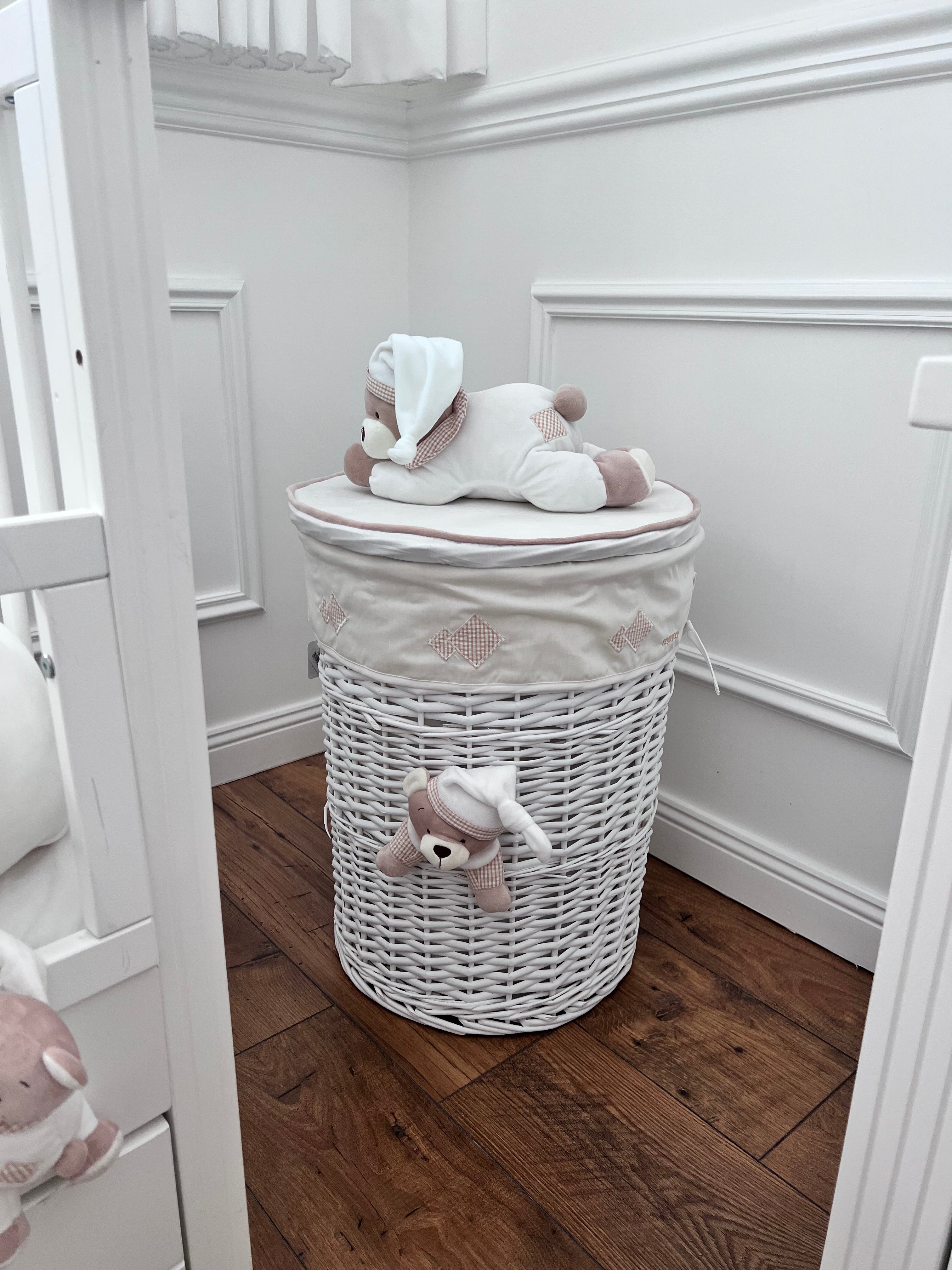 סל אחסון \ כביסה עגול - בז'