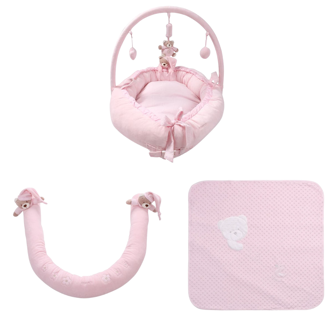 מארז מתנה לתינוק גולד- ורוד