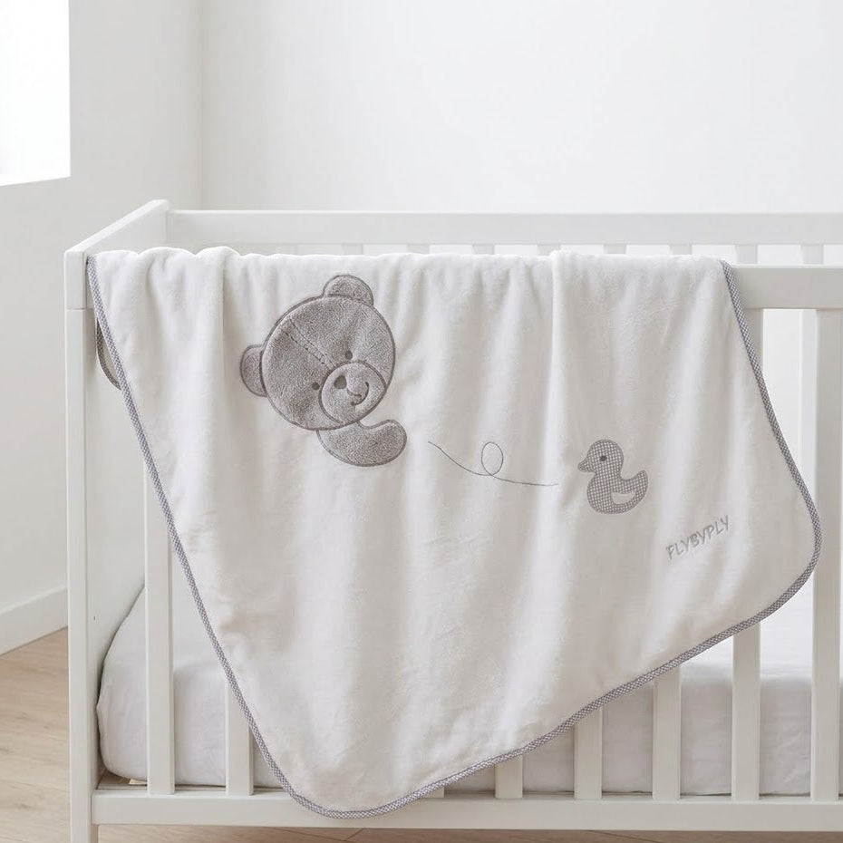 3D BLANKET FOR THR CRIB \ SROLLER - WHITE