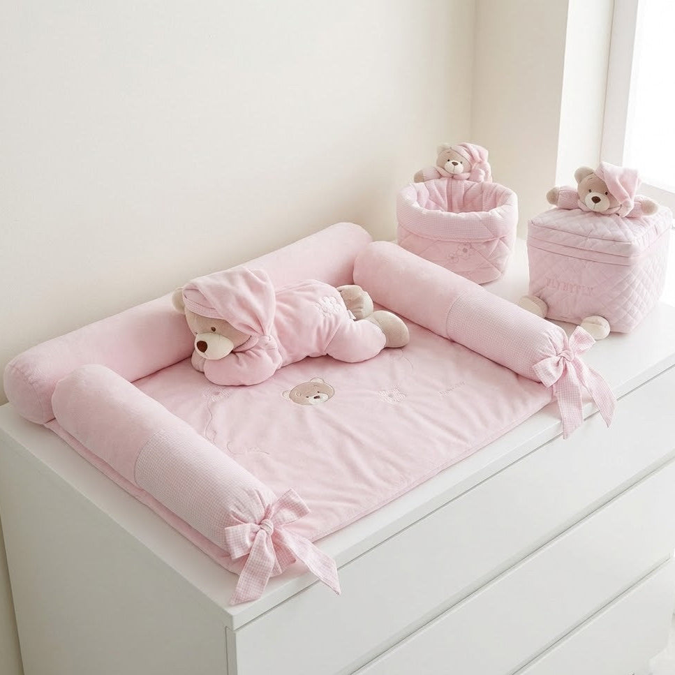 סט שידת החתלה ליולדת - ורוד