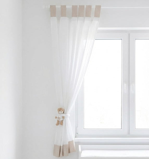 וילון דובי - גימור בז'