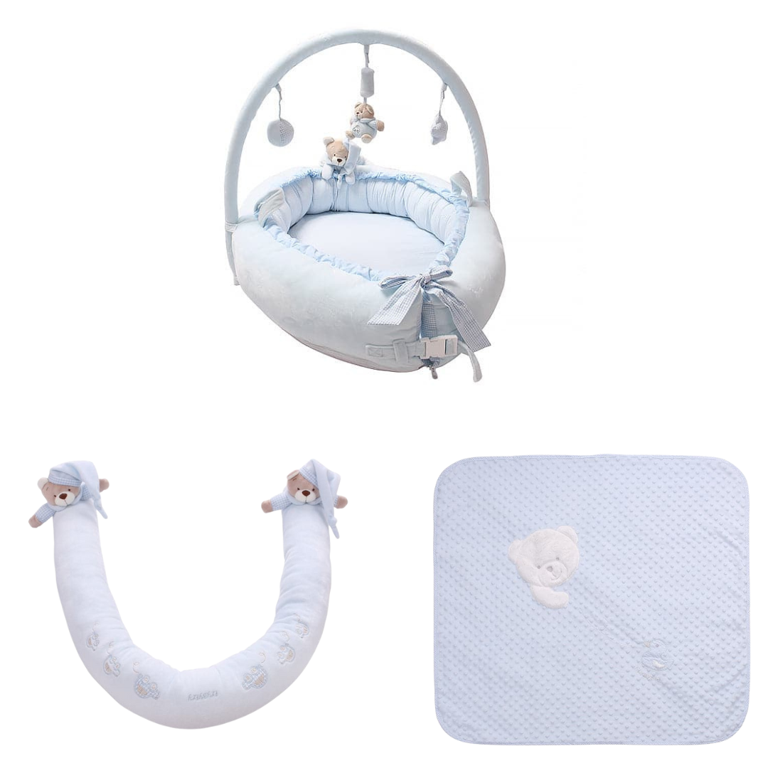 מארז מתנה לתינוק גולד- כחול