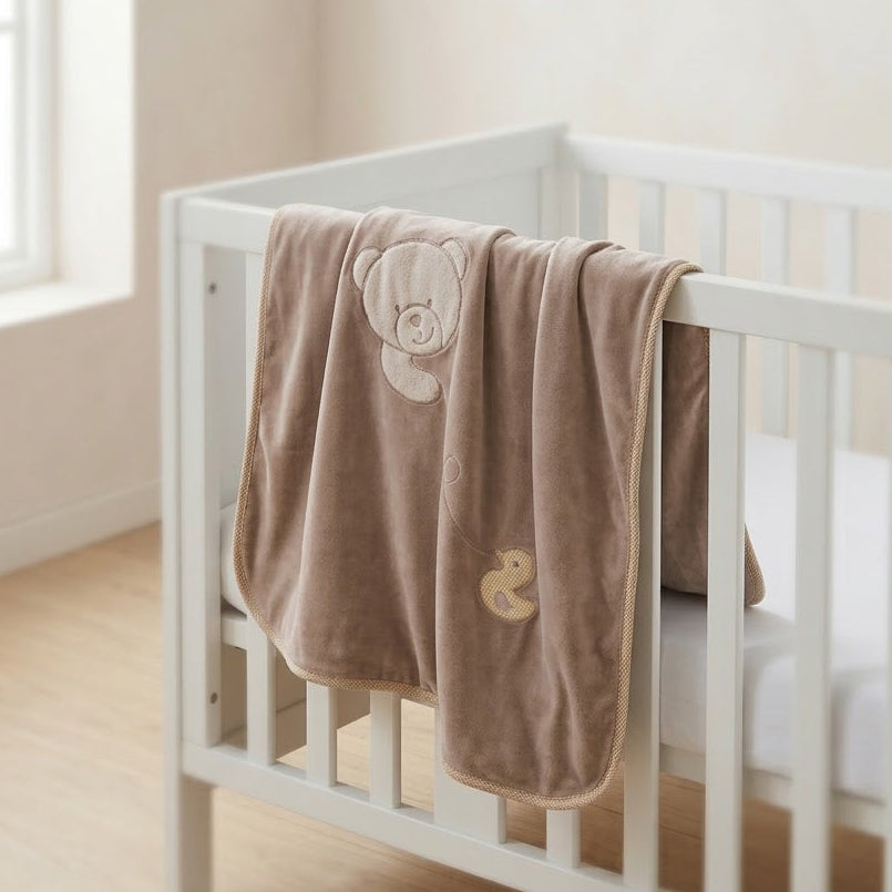 3D BLANKET FOR THR CRIB \ SROLLER - GREY