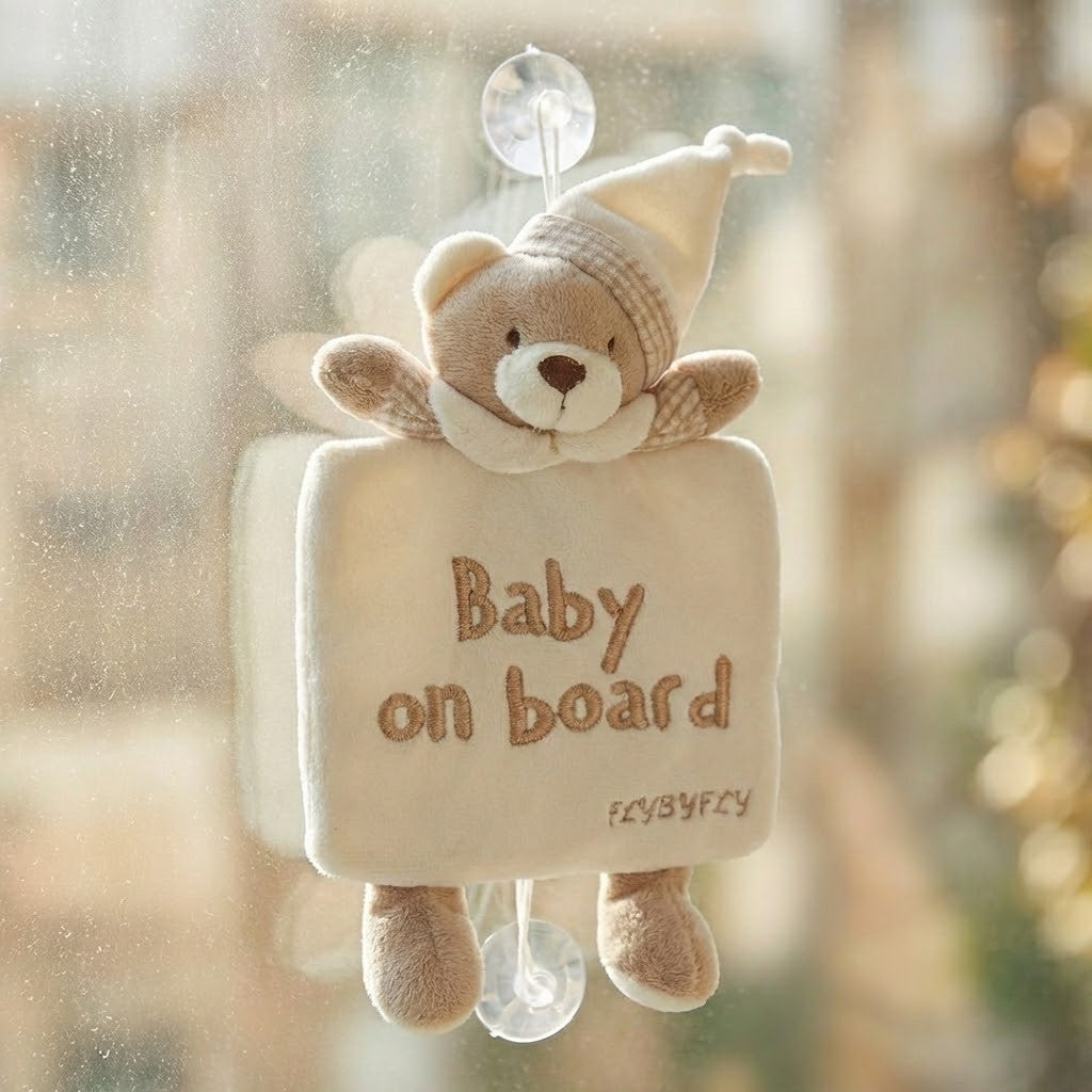 BABY ON BOARD - BEIGE