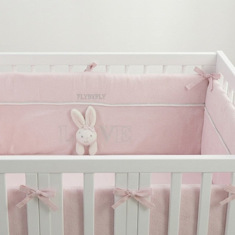 מגן מיטה מסביב לכל המיטה ורוד - מימי
