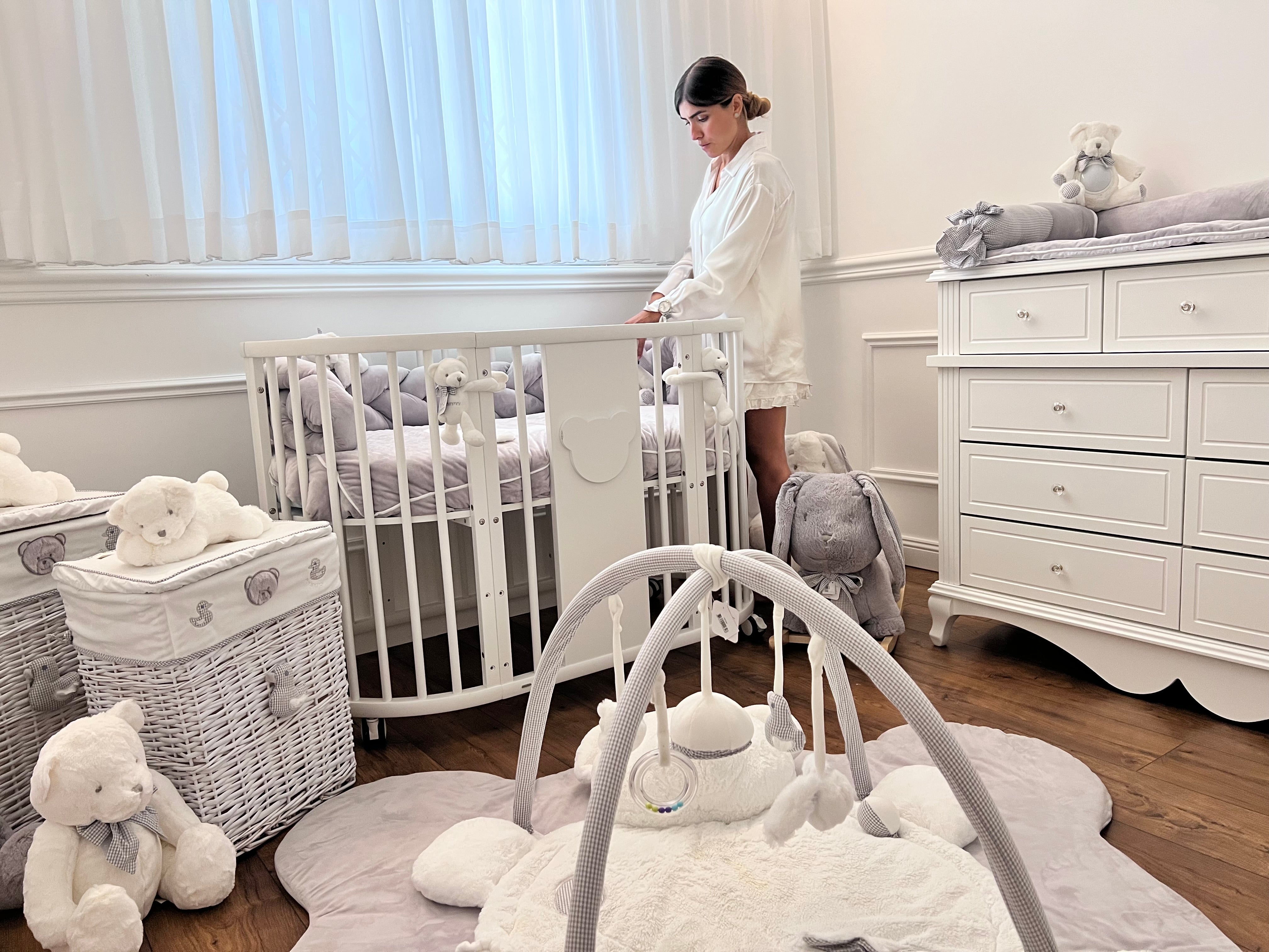 Bear playmat - white