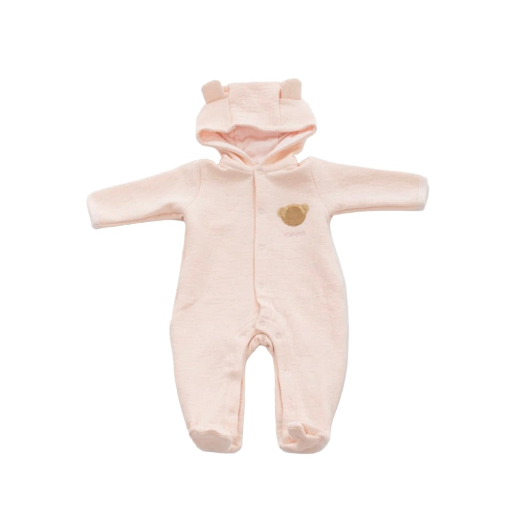 אוברול רקום FF -ורוד