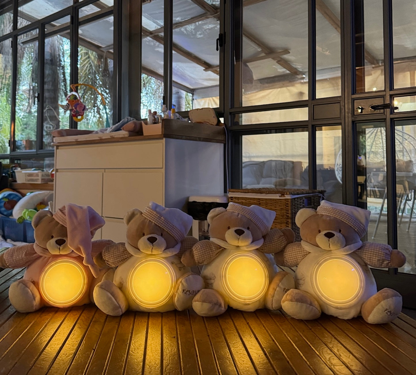 מנורת לילה לתינוק - דובי בז'