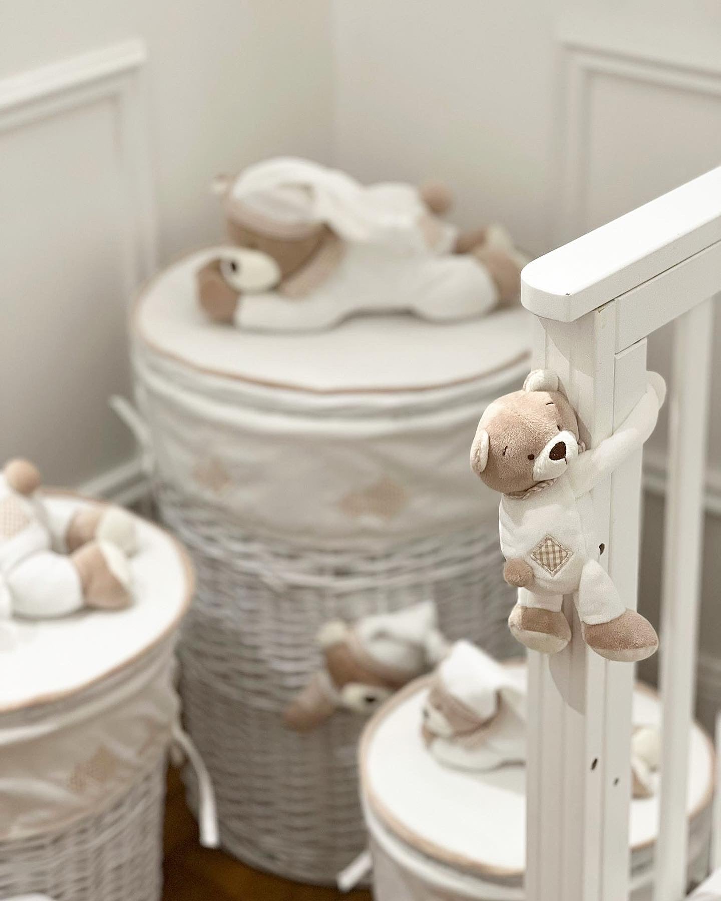 סל אחסון \ כביסה עגול - בז'