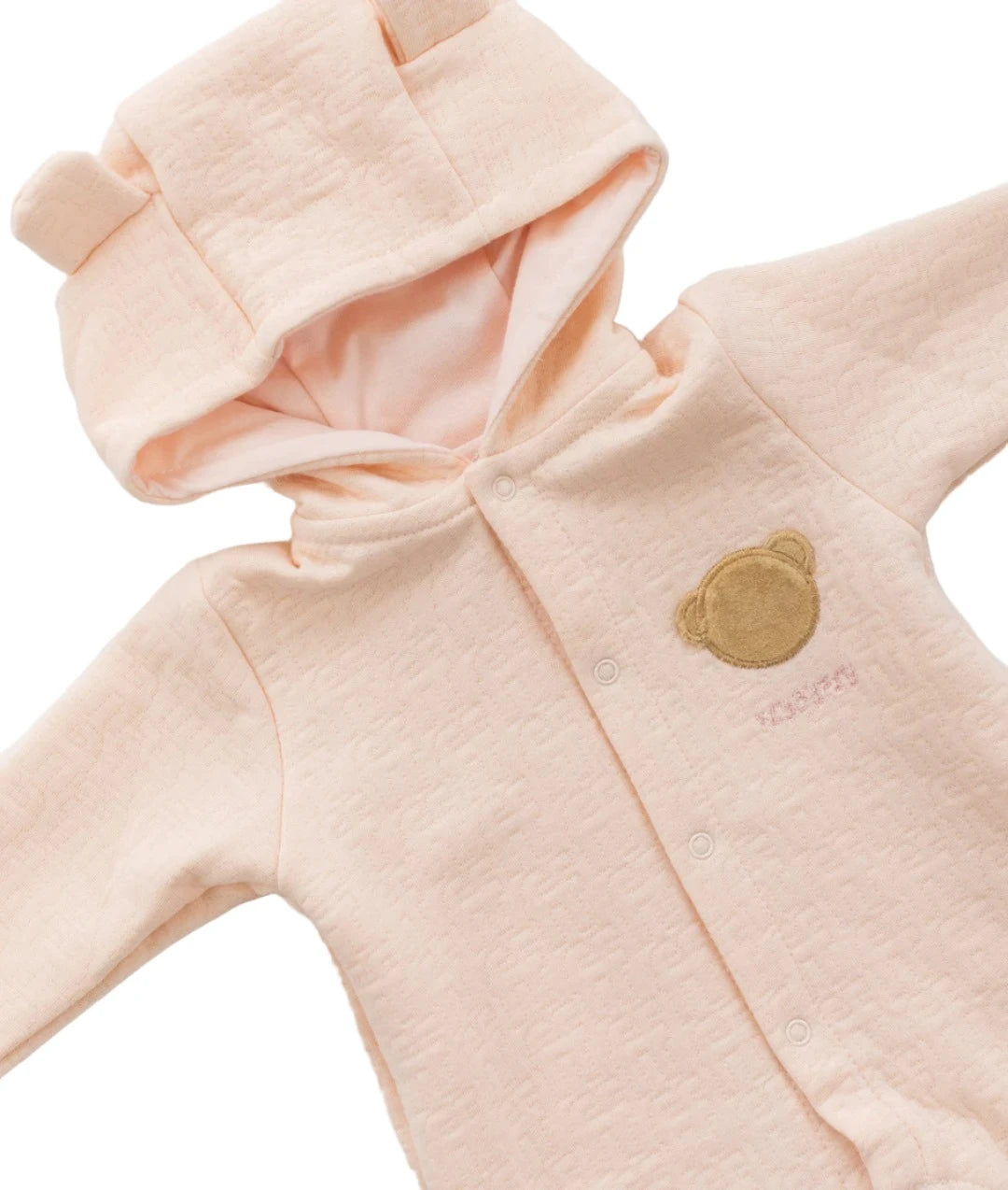 אוברול רקום FF -ורוד