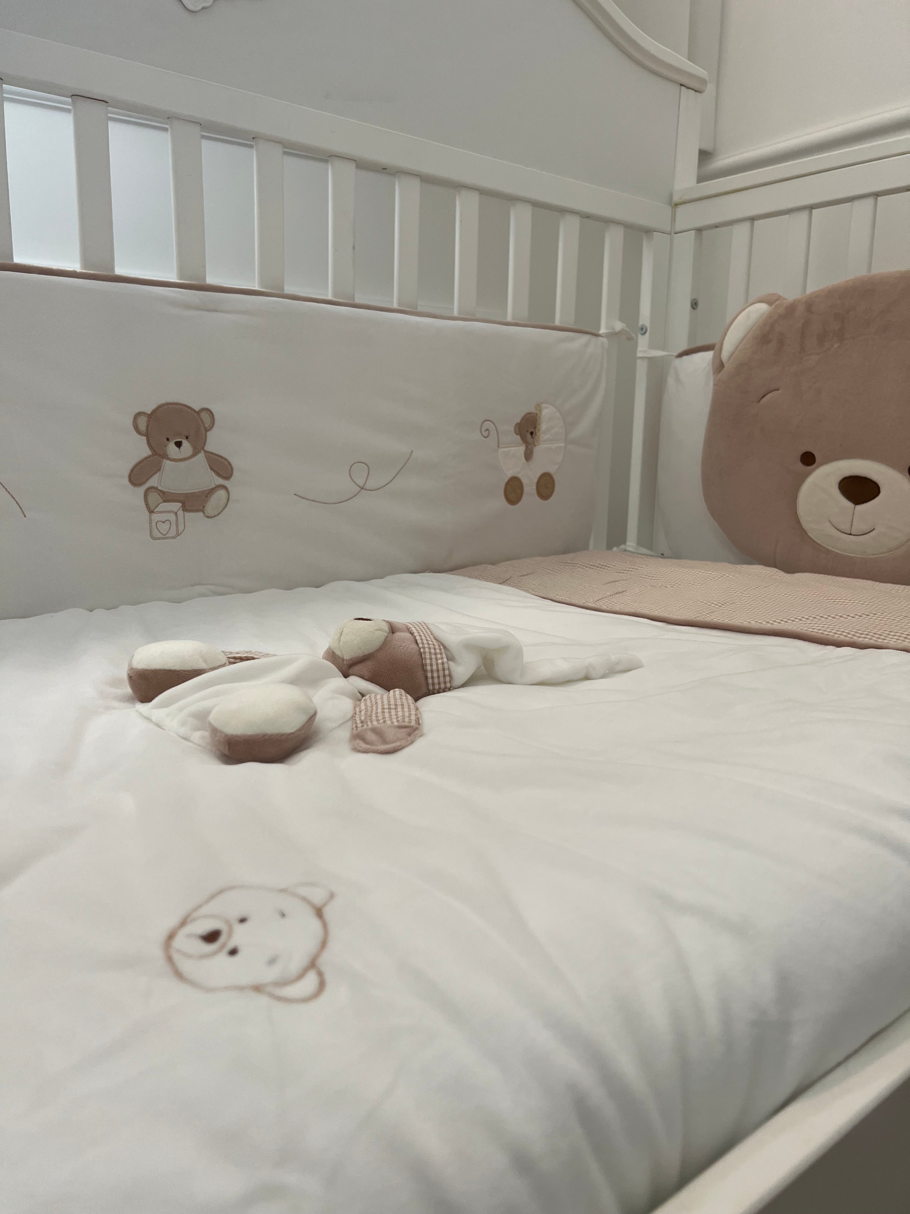 שמיכת מיטה עם פוך נשלף - בז'