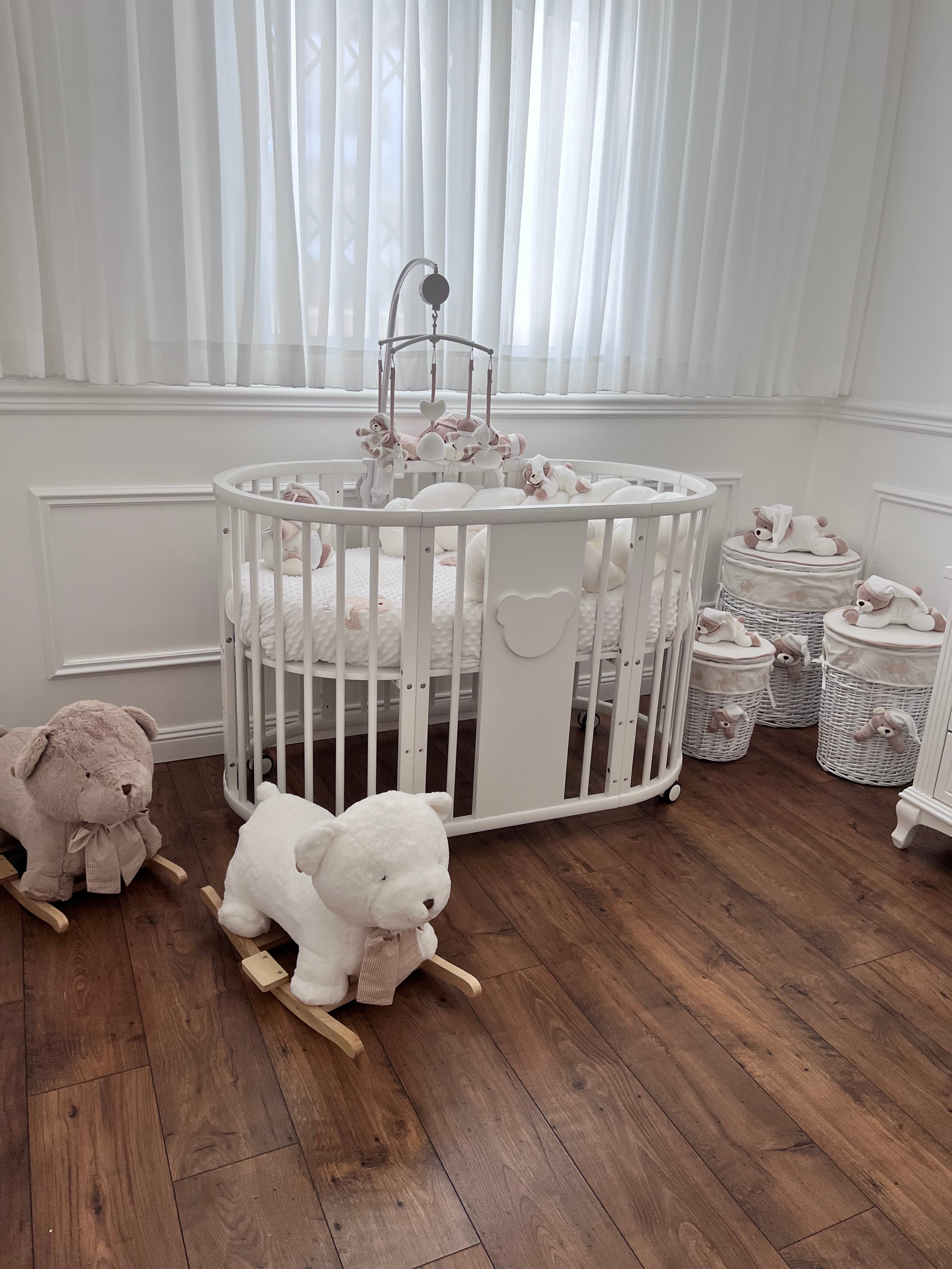 סל אחסון \ כביסה עגול - בז'