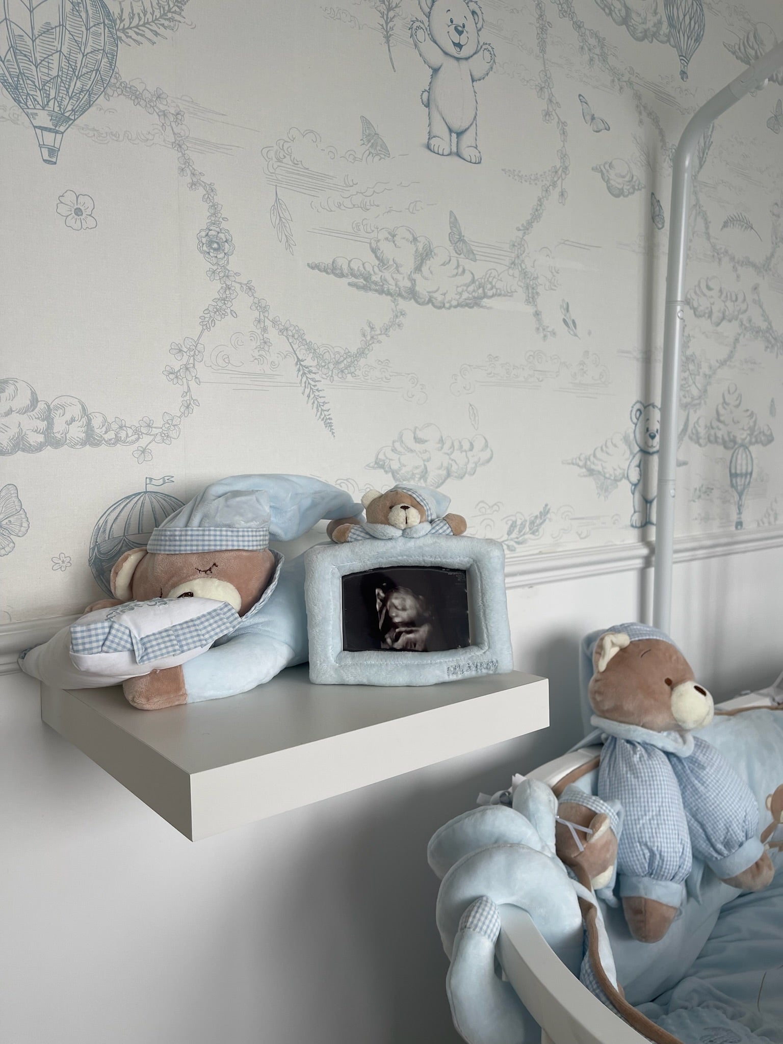 מסגרת לתמונת אולטרסאונד - כחול