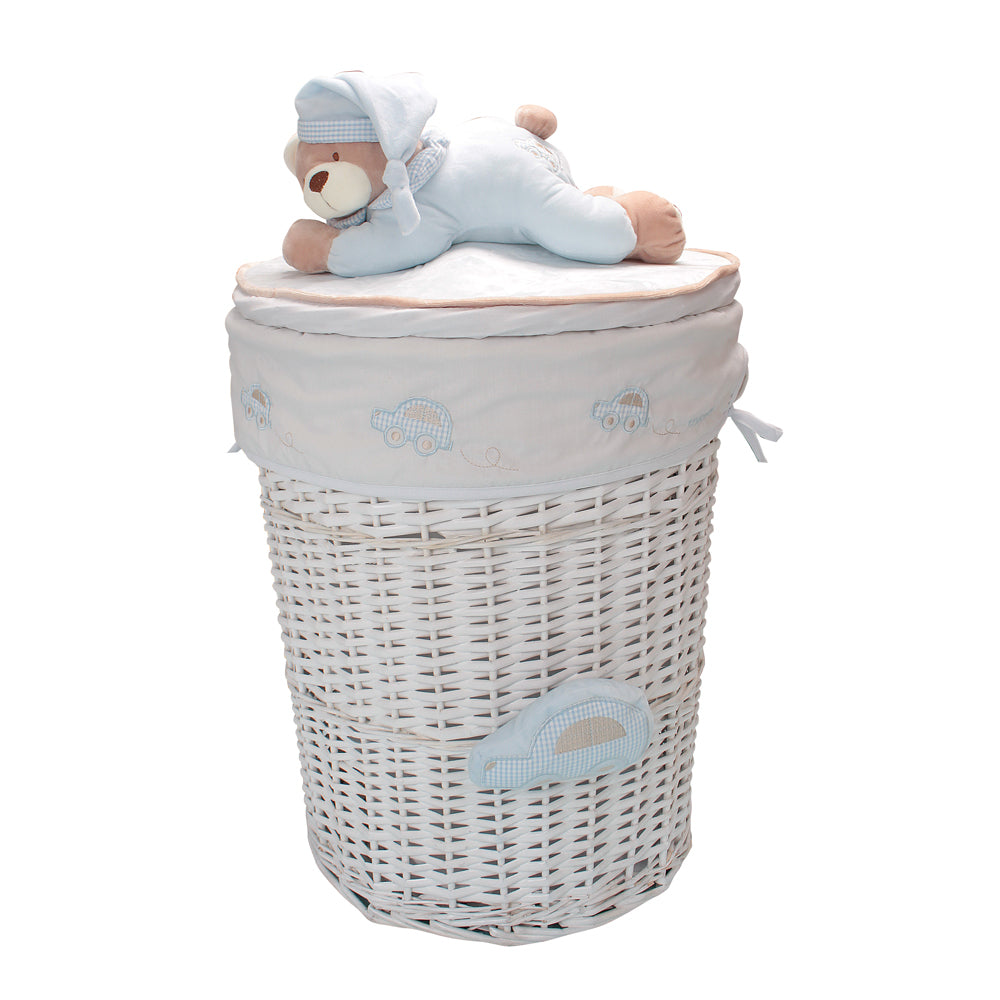 סל אחסון \ כביסה עגול - כחול