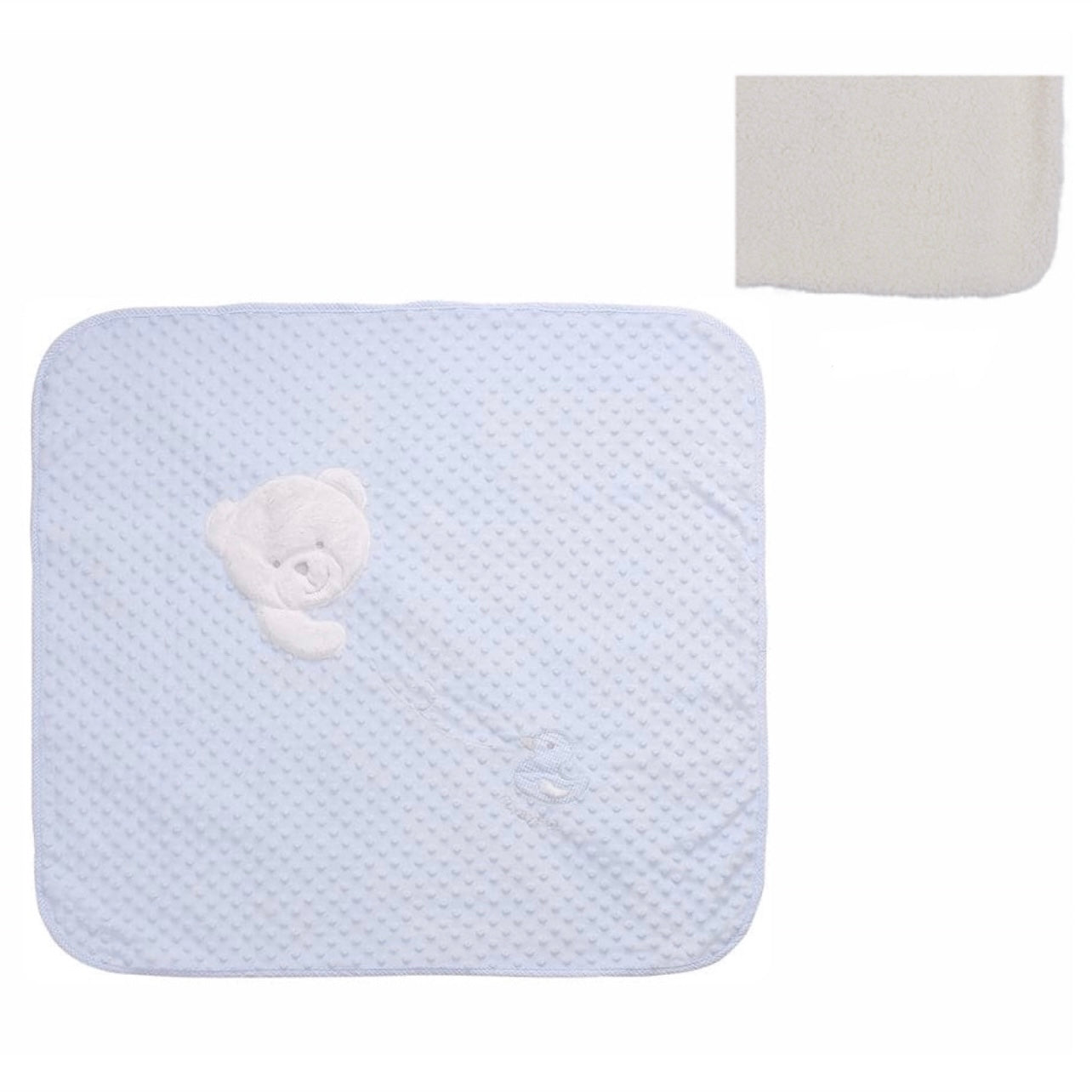 שמיכה פרוותית לתינוק - כחול