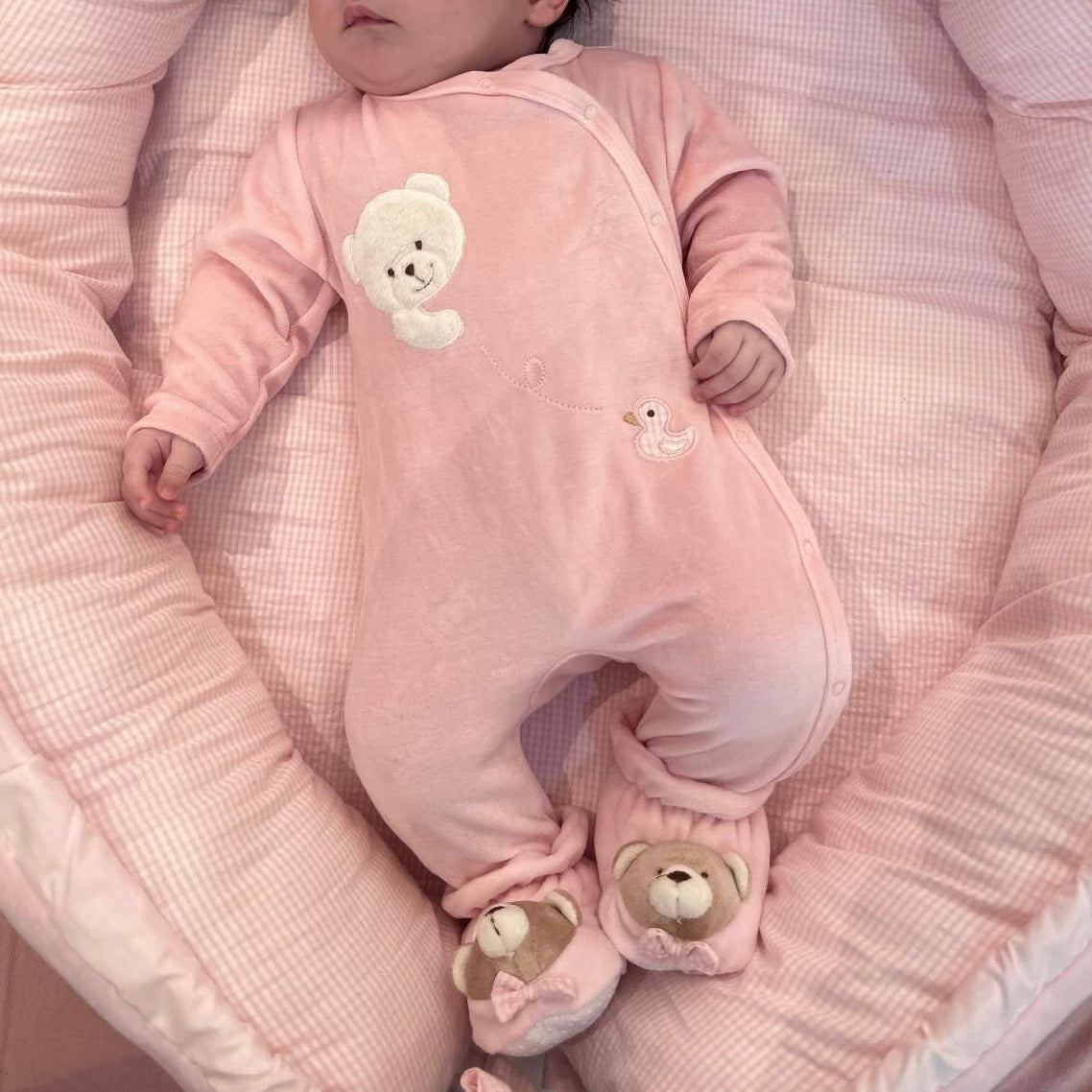 נעלי פוך דובי - ורוד