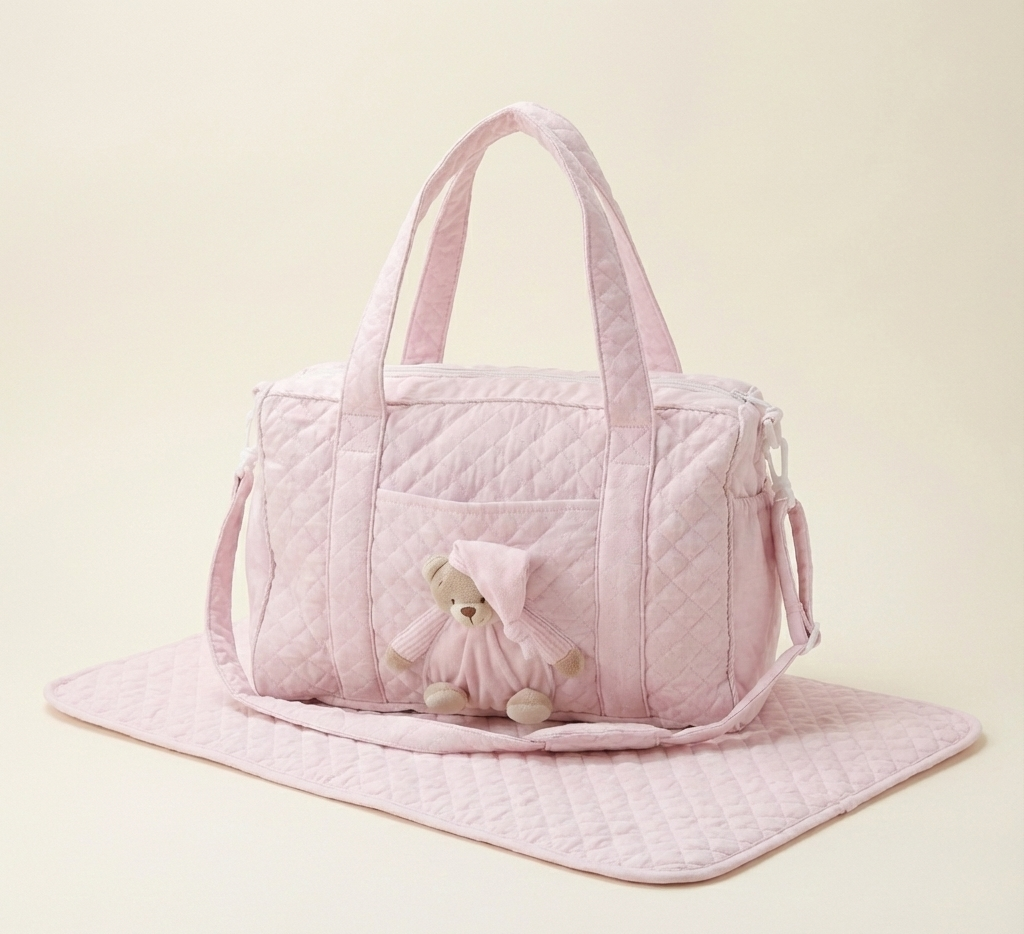 תיק החתלה לעגלה - ורוד