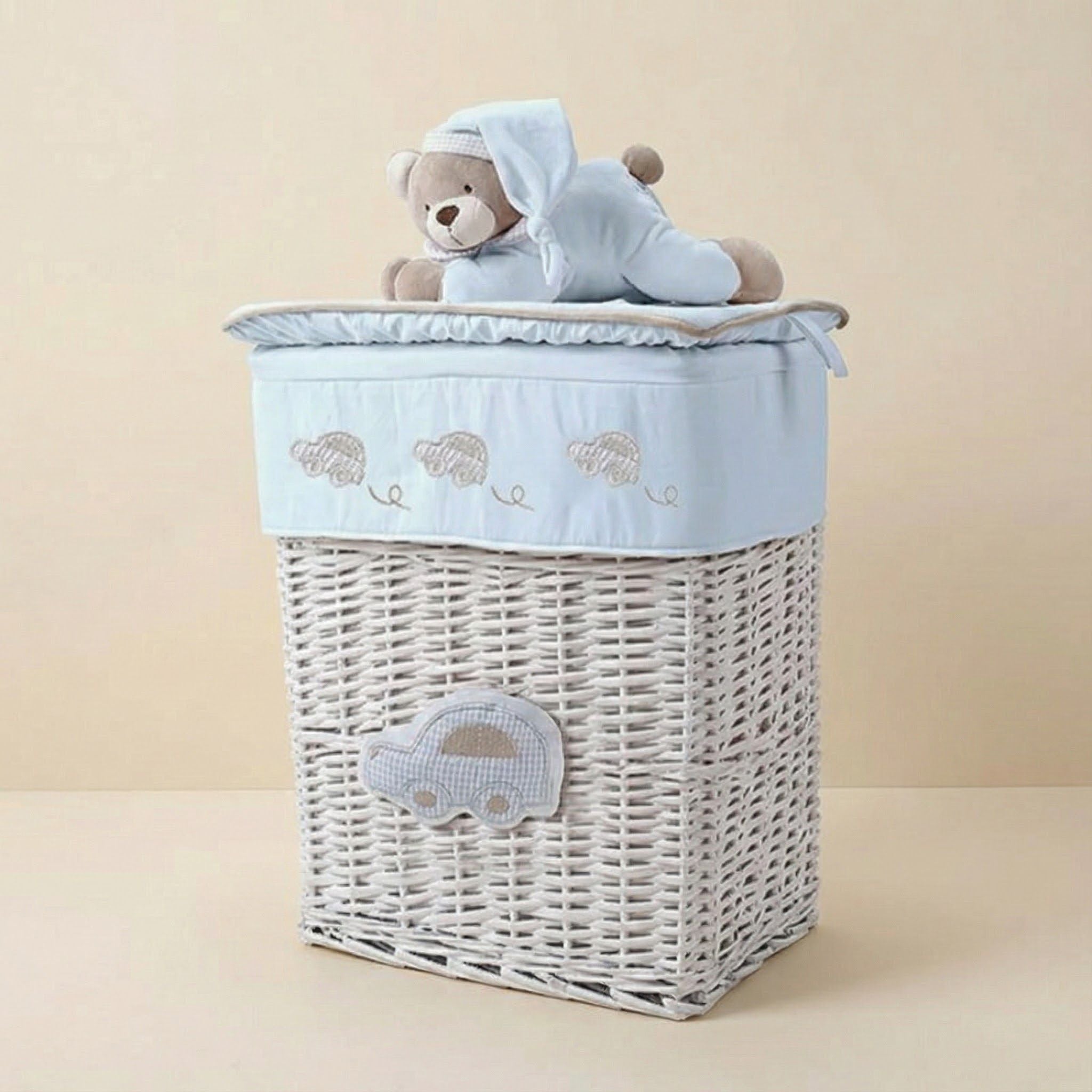 סל אחסון \ כביסה - כחול מרובע