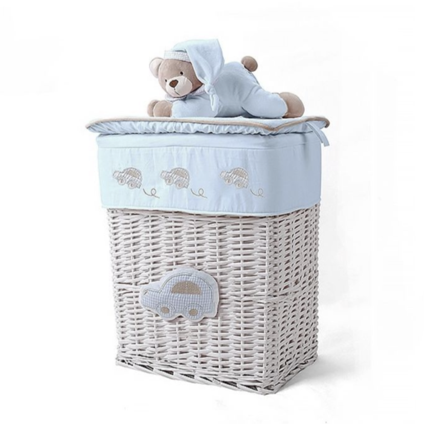 סל אחסון \ כביסה - כחול מרובע