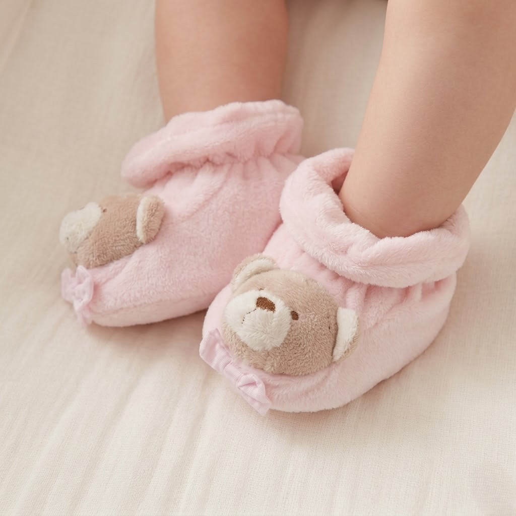 נעלי פוך דובי - ורוד