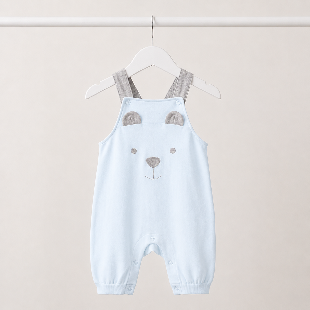 Bear tank top overall - white
