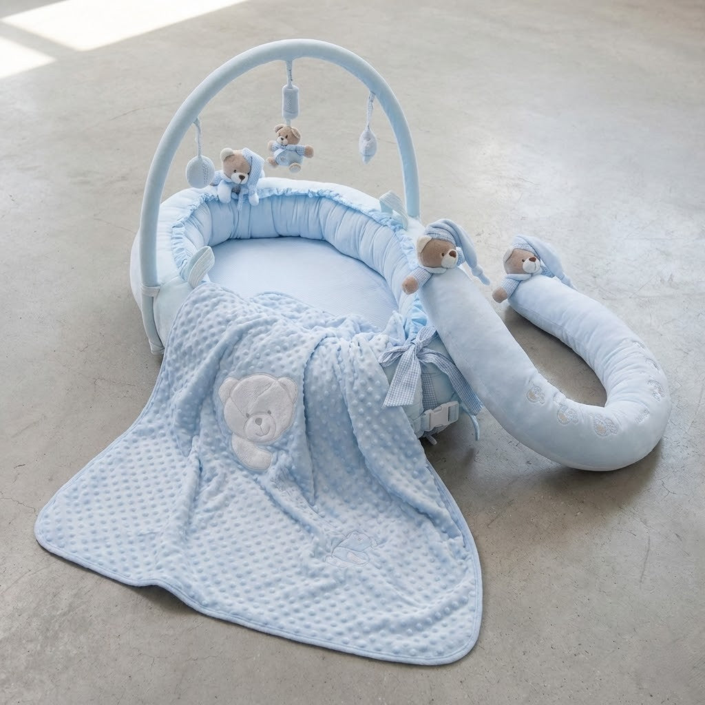 מארז מתנה לתינוק גולד- כחול