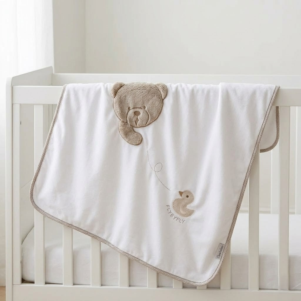 3D BLANKET FOR THR CRIB \ SROLLER - WHITE