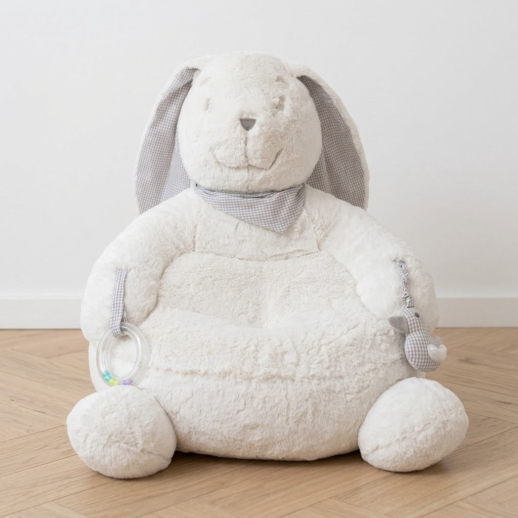 כורסא ארנב לילדים - לבן