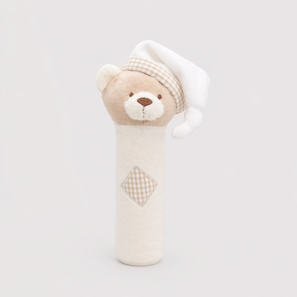 BEAR SQUEKY RATTLE - PINK