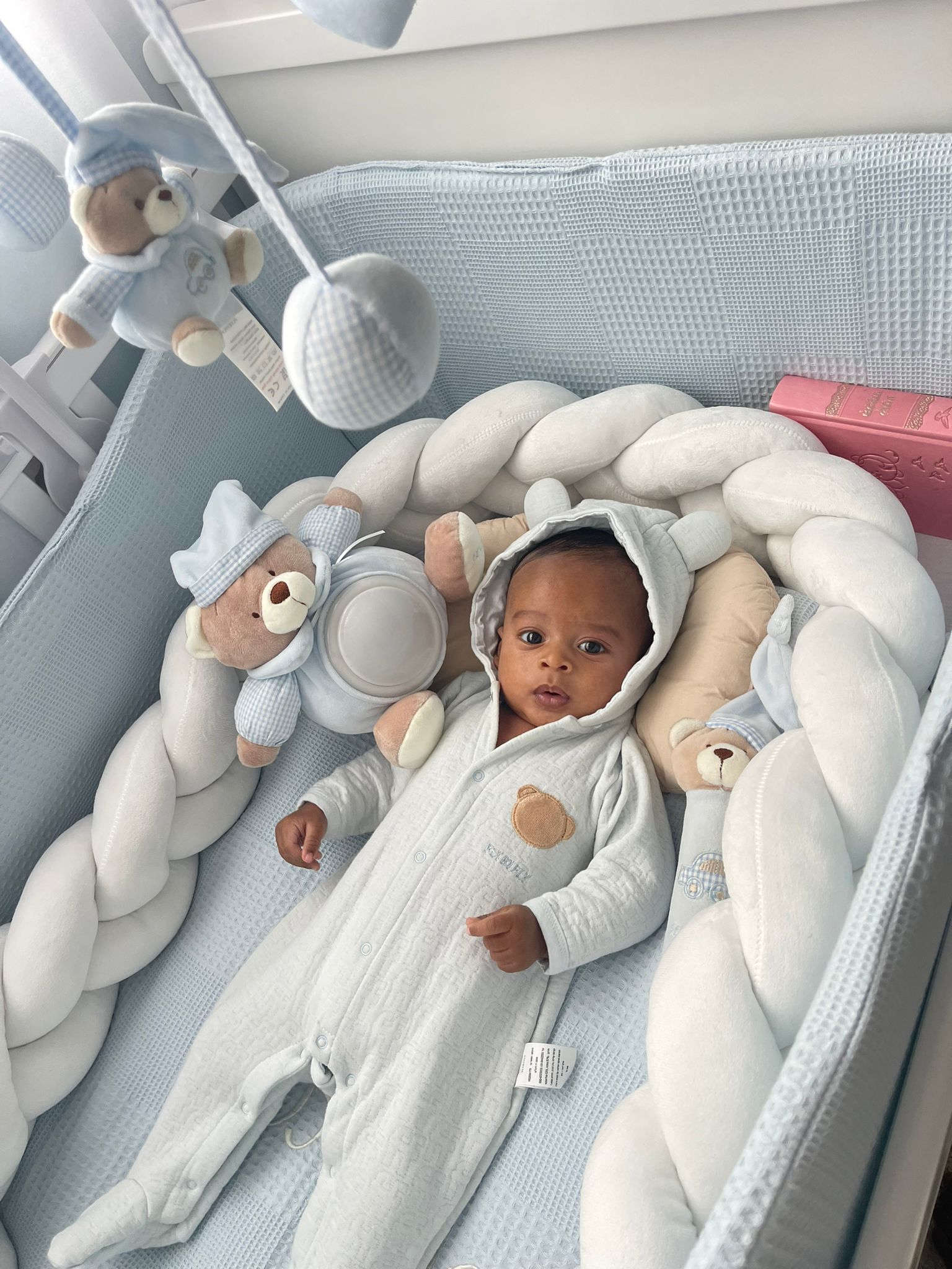 אוברול רקום FF -כחול