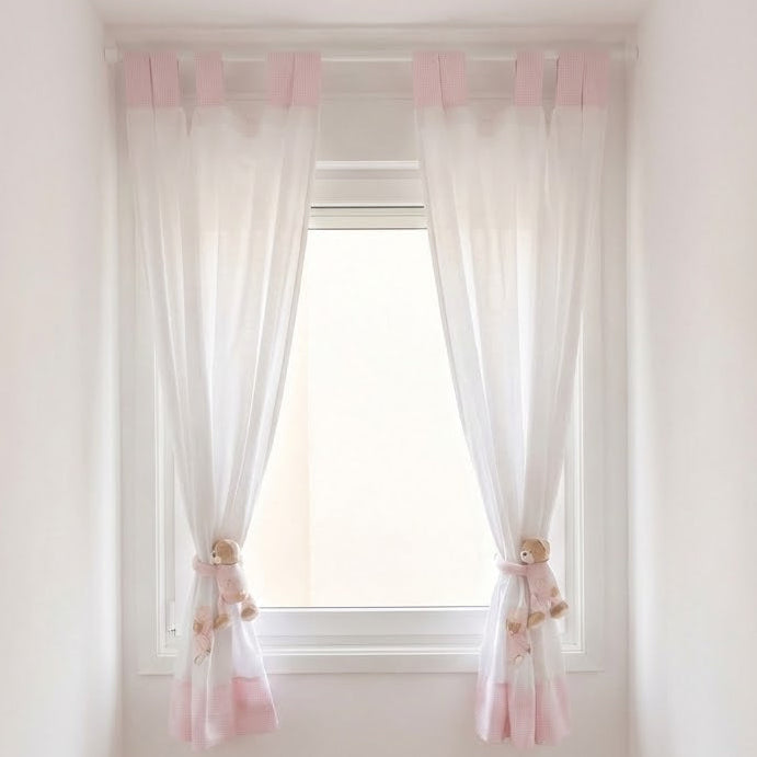 וילון דובי - גימור ורוד