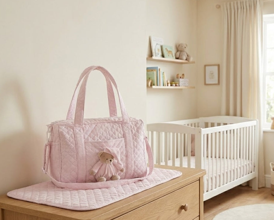 תיק החתלה לעגלה - ורוד